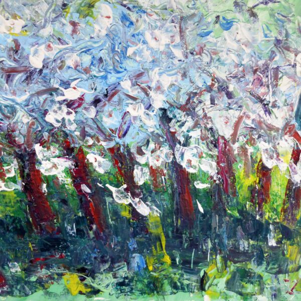 Blühende Bäume 46x63 cm