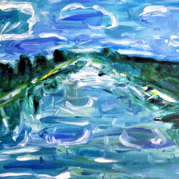 Flusslandschaft 40x50 cm