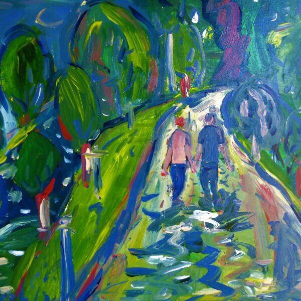 Spaziergang an der Nidda 50x60 cm